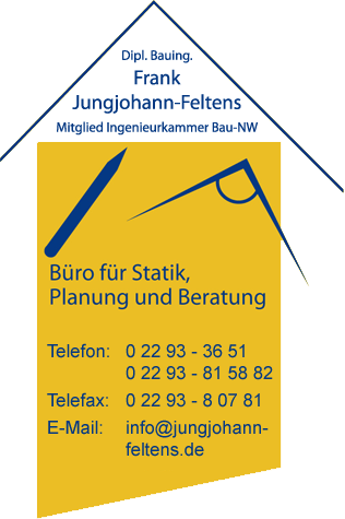 Logo Büro für Statik, Planung und Beratung, Dipl.- Ing. Frank Jungjohann - Feltens